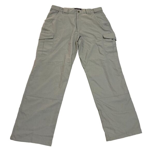 Tactical Relaxed Fit Cargo Utility Beige Loose Fit Straight Leg Pants - Picture 1 of 5
